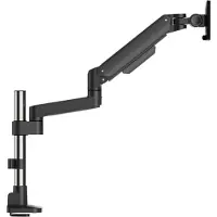 Speaka Professional SP-MM-1050 1fach Monitor-Tischhalterung 38.1 cm 15 (Tables, 40", 12 kg), Support de moniteur, Noir, Argent