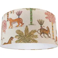 QAZQA Abat-jour en tissu multicolore avec imprimé animalier 50/50/25