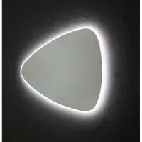 KIAMAMI VALENTINA MIROIR RÉVERSIBLE FORME DE GOUTTE 100X85 CM ÉCLAIRAGE INDIRECT À LED RÉVERSIBLE