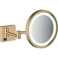 Hansgrohe AddStoris miroir grossissant – rond Ø 16 cm – Éclairage LED – grossissement 3x – Bronze brossé 41790140