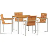 Syfax Ensemble de salle à manger pour jardin 5 pcs