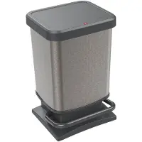 Rotho Paso pedaalemmer - prullenbak 20L - BPA vrij - grijs (1754010602WS), Poubelle, Gris