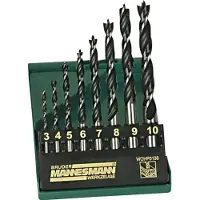 BRÜDER MANNESMANN Kit de perçage professionnel (10 mm, 3 mm, 4 mm, 5 mm, 6 mm, 7 mm, 8 mm, 9 mm)