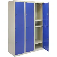 MonsterShop Casiers de stockage en acier verrouillables 3 x 2 portes unités emballées à plat Gym Metal Staff