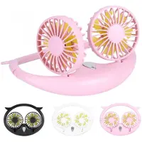 Generique Ventilateur De Cou Mains Libres, Mini Tour De Cou Suspendu, Refroidisseur D'Air, Climatiseur Pliable, Rechargeable Par Usb Pour La Maison Et Le Bureau 9109-May14A00490