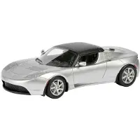 Schuco Modele En Resine - Tesla Roadster Softtop (Silver)