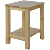 Homestyle4u Table De Chevet En Bois Nature