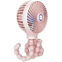Generique Mini ventilateur de poussette à main, ventilateur de bureau Portable à Clip personnel avec trépied Flexible, ventilateur Rechargeable pour le Camping