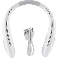 Generique Ventilateur de cou d'été, refroidisseur d'air Portable, sans ailes, Rechargeable, suspendu, réglable, pour le sport
