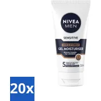Nivea Gel Visage Sensitive Peau & Bourgeons MEN 50 ml - Lot avantageux - 20 pièces