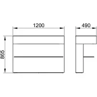 Keuco EDITION 11 ART meuble sous-lavabo, 1 tiroir frontal, 1200x350x490mm, avec éclairage LED, 32511541201