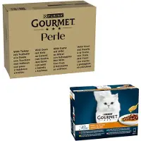 Gourmet Jumbopack Perle 96 x 85 g - truite, dinde, canard, gibier