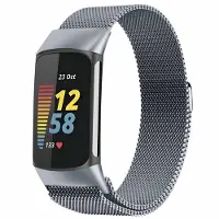 IMoshion Bracelet magnétique milanais pour Fitbit Charge 5 - Taille S - Space Grey