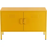 Lendo Online Meuble TV 100x40x65 cm Métal Jaune