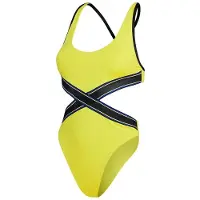Speedo Convertible Cut Out Swimsuit Jaune XS Femme