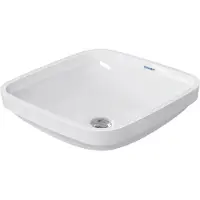 Duravit Vasque à encastrer DURASTYLE m ÜL o HLB 370x370mm sans trou pour robinet blanc (370 mm, 370 mm)