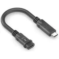 PureLink PureInstall MicroX4, 0,1 m, USB C, USB C, USB4 Gen 2x2, 20 Gbit/s, noir