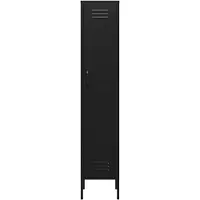 Lendo Online Armoire Vestiaire 35x50x180 cm Métal Noir