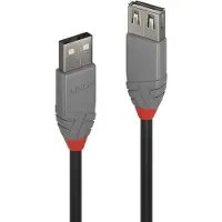 Lindy 36702 câble USB USB 2.0 1 m USB A Noir, Gris