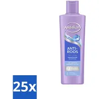 Unilever 25 flacons de shampooing Andrélon Anti-pellicules - 250 ml - Pack économique - 25 pièces