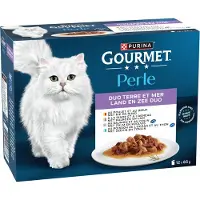Gourmet Perle Duo à la viande et au poisson pâtée pour chat (12x85g)