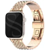 Selencia Bracelet dragon en acier pour Apple Watch | 38/40/41/42 mm - Rose Doré