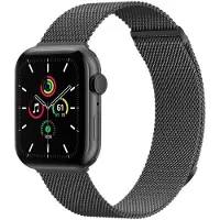 IMoshion Bracelet magnétique milanais pour Apple Watch | 44/45/46/49 mm - Taille S - Noir
