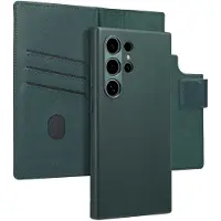 Accezz Étui de télephone portefeuille en cuir 2-en-1 avec MagSafe pour Samsung Galaxy S24 Ultra - Cedar Green