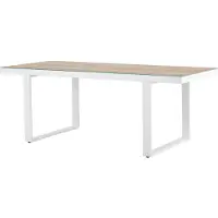 Venture Home Merlo table de jardin 90x200cm blanc.
