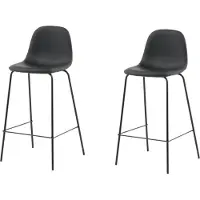 Venture Home Chaise Polar noir pack de 2