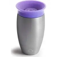 Munchkin sippy cup en acier inoxydable, violet, Miracle 360, 12m+, 296ml, 05190901