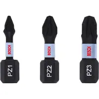 Bosch Pack 3 embouts de vissage 6 pans Pozidriv IMPACT 2608522491 -