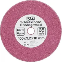 Bgs 3177 Disque abrasif 100x3,2x10 mm (6,3 (1/4), 0,325" et 10 (3/8)) pour art. 3180