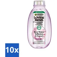 Garnier - Loving Blends - Shampooing - Infusion d'eau de riz - Brillance et douceur - Cheveux longs - 300 ml - Pack avantage - 10 pièces