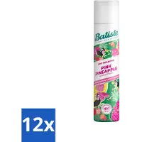 Batiste - Pink Pineapple - Shampooing sec - Parfum frais et sucré - Rafraîchit et donne du volume - 200 ml - Pack avantage - 12 pièces
