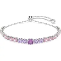 Swarovski Bracelet violet / lilas / rose / argent
