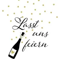 Atelier Motivserviette 33x33cm Spruch (20 pcs, 33 x 33 cm)