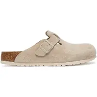Birkenstock Boston Suede Leather Clogs Beige EU 40