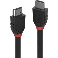 Lindy Black Line - Câble HDMI - HDMI mâle pour HDMI mâle - 1 m - triple blindage - noir - rond, support 8K60Hz (7680 x 4320)
