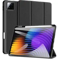 DUX Domo Series Étui en cuir pour livres (Xiaomi Pad 7, Xiaomi Pad 7 Pro), Étui pour tablette, Noir
