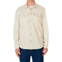 Pepe Jeans pour homme. PM308584TC4 Chemise overshit régulière blanc écru (L), Casuel, Coton, Manche longue