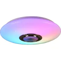 TRIO Plafonnier LED à intensité variable avec haut-parleur Bluetooth Ciel étoilé & changement de couleur