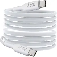 Jaym , Câble USB-C 5A Sync PD 3.0 100W 2m Câble de charge rapide durable, Blanc