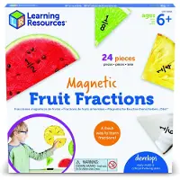 Learning Resources - Fractions De Fruits Aimantées Apprentissage Des Nombres Maths Montessori Enfants Jeux Éducatifs D Intérieur 24 Pi Ces Partir De 6 Ans Ler5068 Multicolore