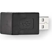 Nedis Adaptateur USB-A | USB 2.0 | USB-A mâle | USB-A femelle | 480 Mbps | Rond | Nickelé | PVC | Noir | Boîte