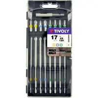 Tivoly Coffret embout de vissage extra long - Longueur 120 mm - 17 pièces