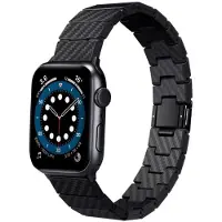 Pitaka Bracelet en fibre de carbone, noir - AW Ultra 2/1(49mm) 9/8/7 (45mm)/6/SE/5/4 (44mm)/3/2/1 (42mm)