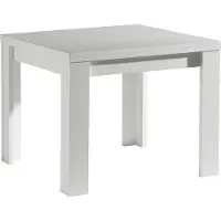 Möbelando Esstisch >Monterrey< ausziehbar bis 136cm in Weiß matt - 80(136)x78x60cm (BxHxT)
