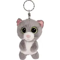 NICI Glubschis Unisexe, Porte-clés, Porte-clés chat gris Felinja 9cm, Gris