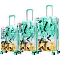 ROYAL SWISS Ensemble de valises 3 pièces - Valises de voyage en PP rigide avec serrure TSA, roulettes doubles à 360° et finition anti-rayures -